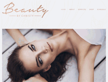 Tablet Screenshot of beautybychristy.com